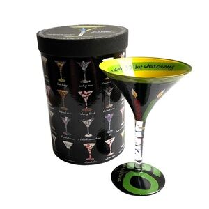 NIB Lolita 50 and Fabulous Love My Martini Glass in Original Box